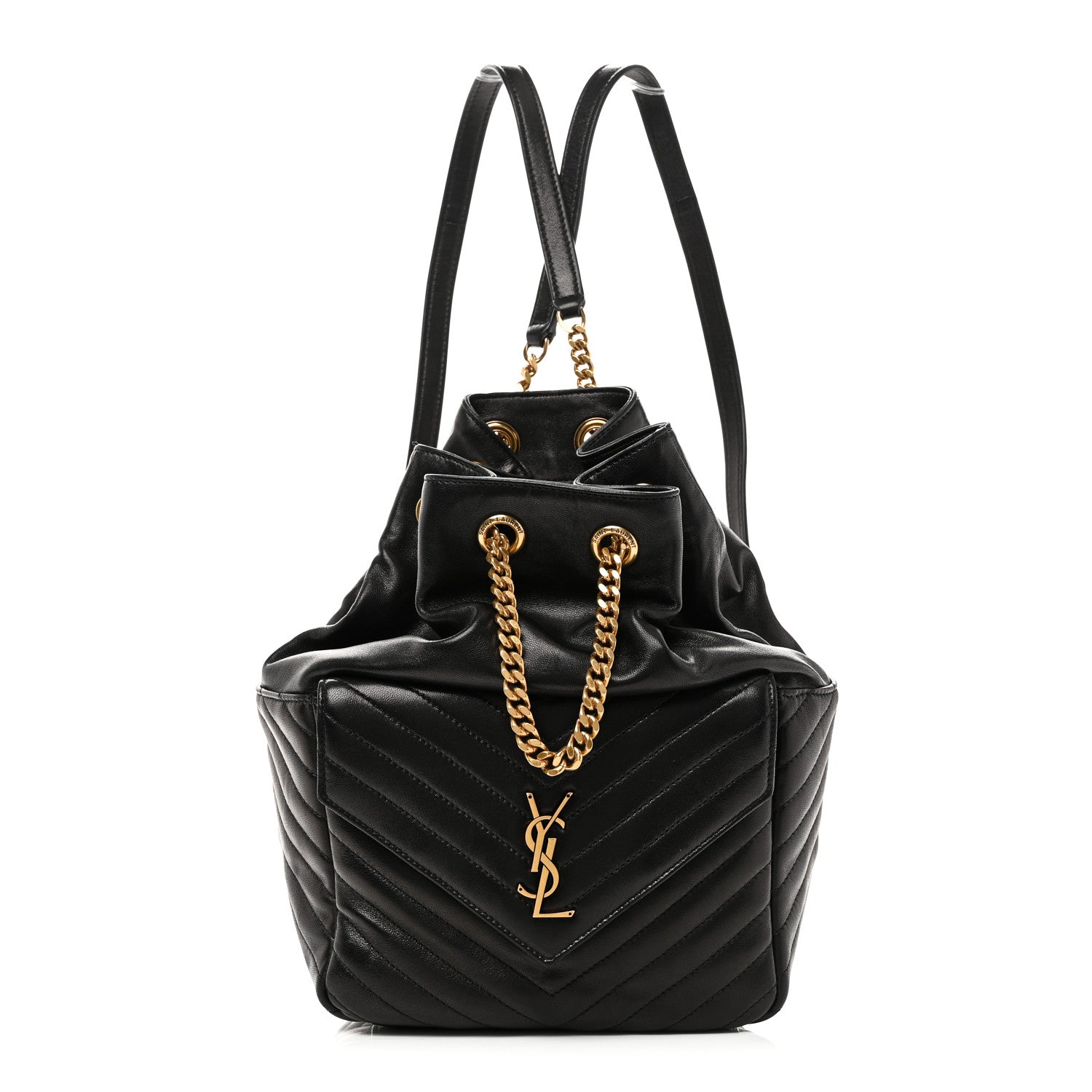 Saint Laurent Lambskin Matelasse Monogram Joe Backpack Black 1 of 10