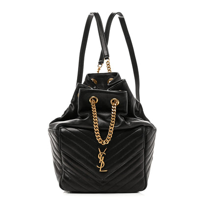 Saint Laurent Lambskin Matelasse Monogram Joe Backpack Black 1 of 10