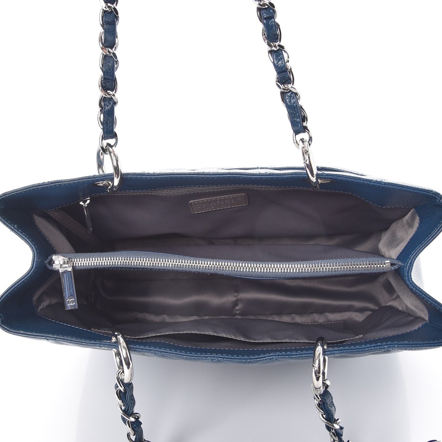 Caviar Grand Shopping Tote GST Dark Blue
