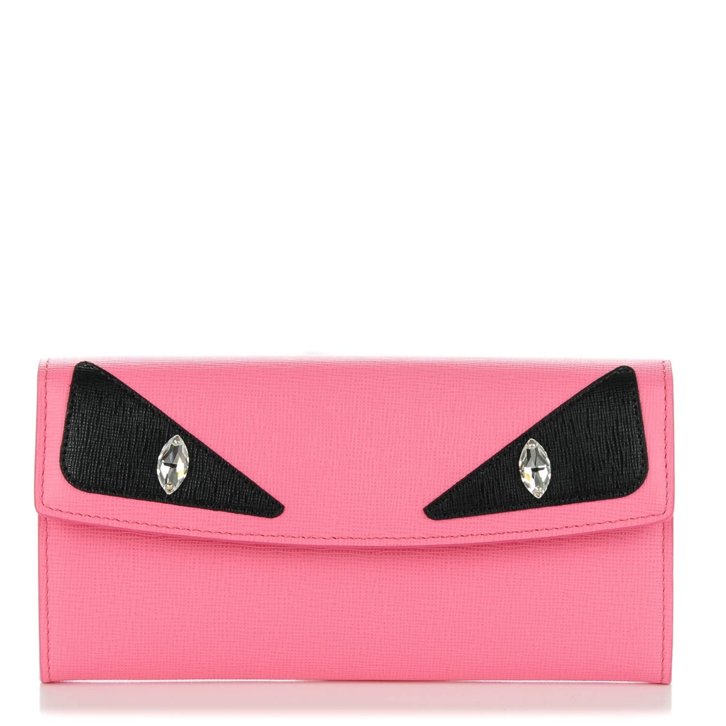 Vitello Elite Crystal Monster Eyes Simply Continental Wallet Lollypop Black
