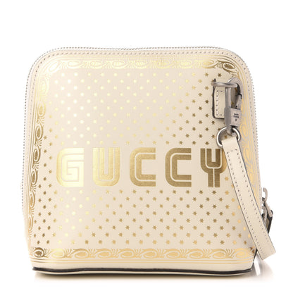 Gucci X SEGA Calfskin GUCCY Stars Mini Dome Shoulder Bag Mystic White Gold 1 of 11