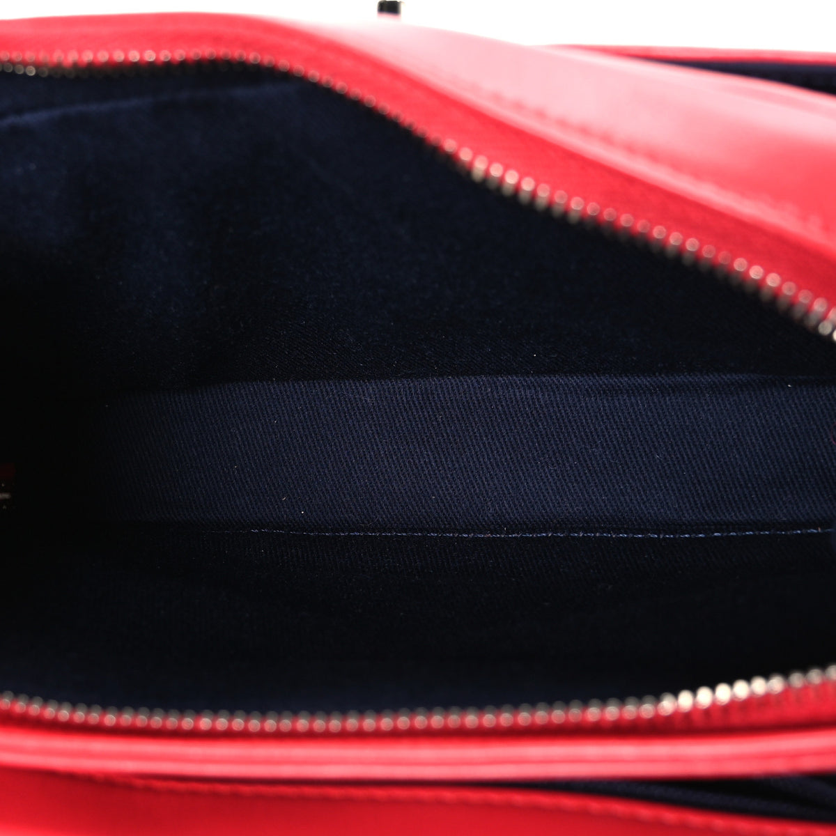 Aged Calfskin Quilted Express Zip Around Flap Red