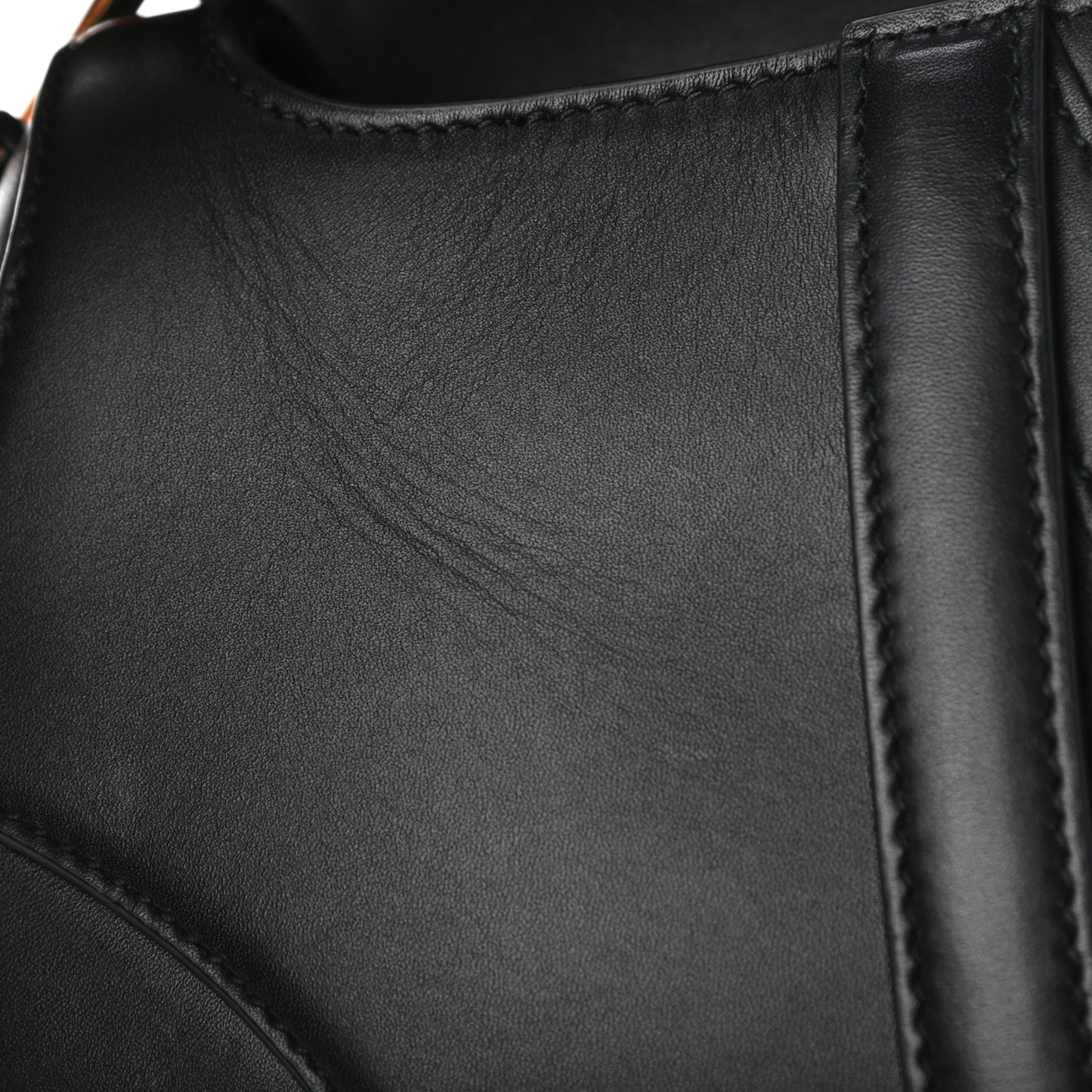 Calfskin Mini Saddle Bag Black