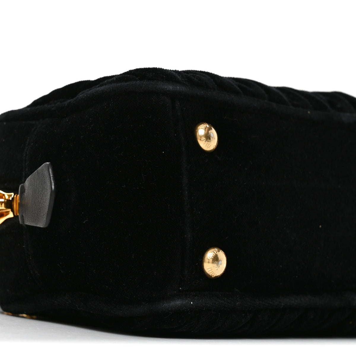 Miu Miu Velvet Matelasse Regular Arcadie Top Handle Bag Black 7 of 8