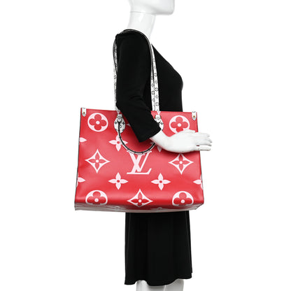 Louis Vuitton Monogram Giant Onthego GM Rouge Rose 2 of 13