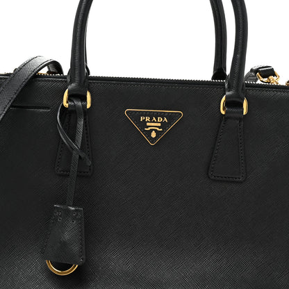 Prada Saffiano Small Galleria Double Zip Tote Black 8 of 11