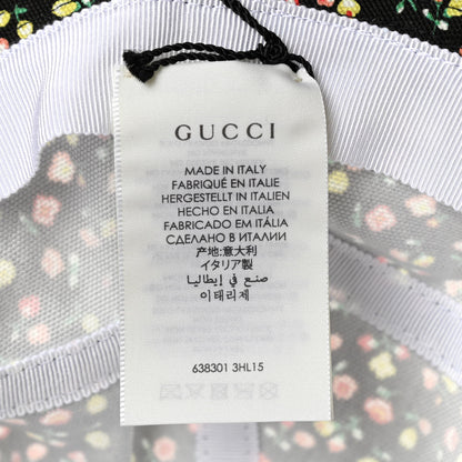 Gucci X LIBERTY OF LONDON Canvas Floral Print Bucket Hat M Black Multicolor 9 of 9