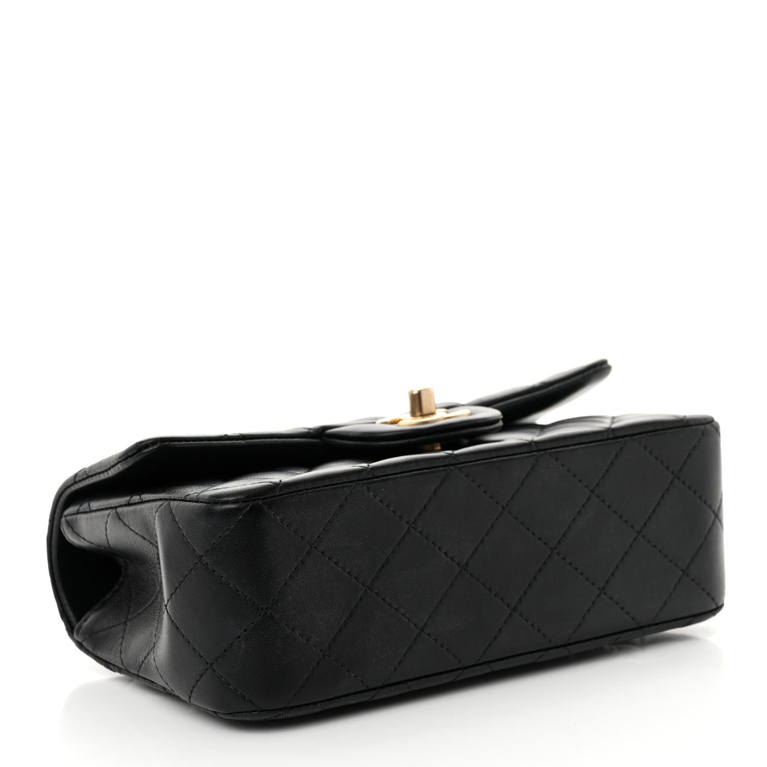 Chanel Lambskin Quilted Metal Mini Top Handle Rectangular Flap Black 4 of 12