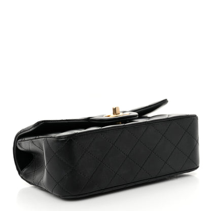 Chanel Lambskin Quilted Metal Mini Top Handle Rectangular Flap Black 4 of 12