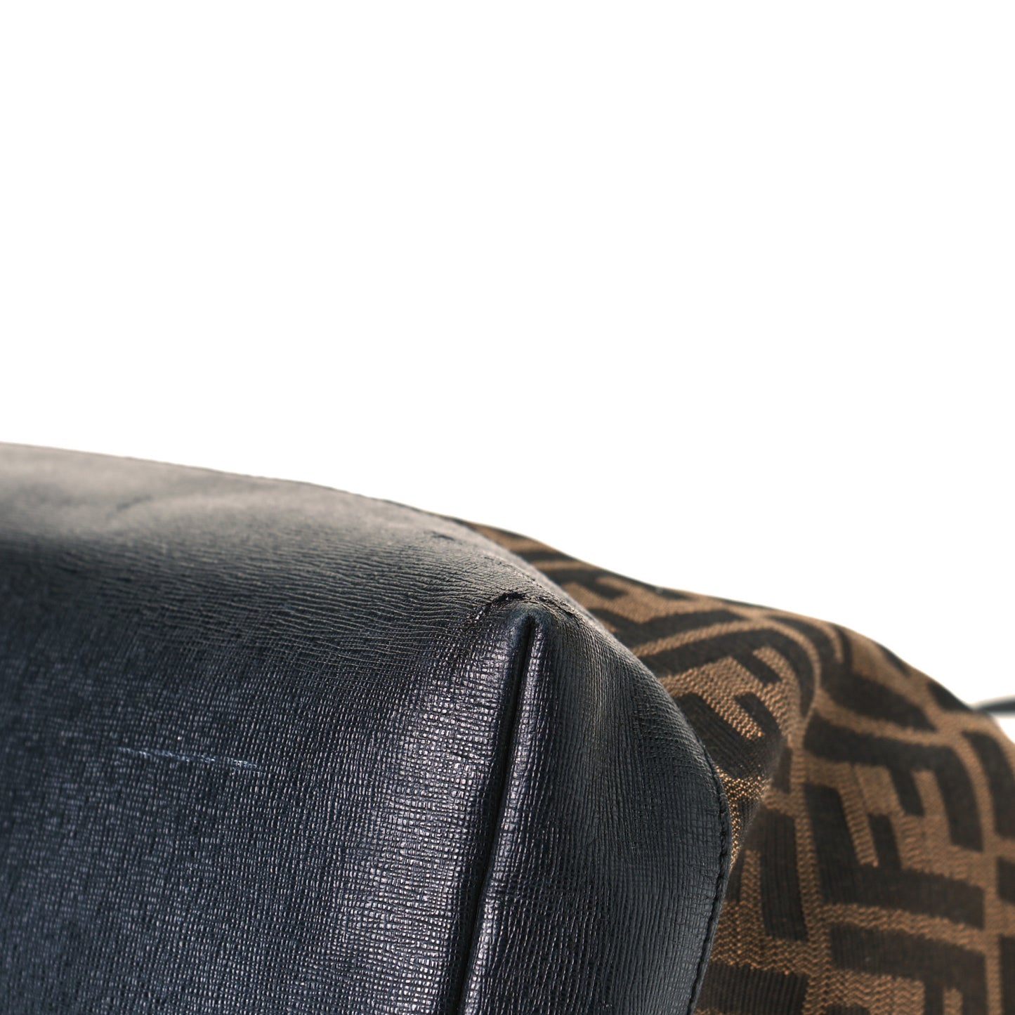 Zucca Vitello Elite Medium Roll Tote Tobacco Black