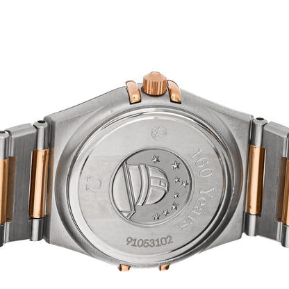 Omega Stainless Steel 18K Red Gold Diamond Bezel Mother of Pearl 25mm Constellation Quartz Watch 111.25.26.60.55.001 4 of 4