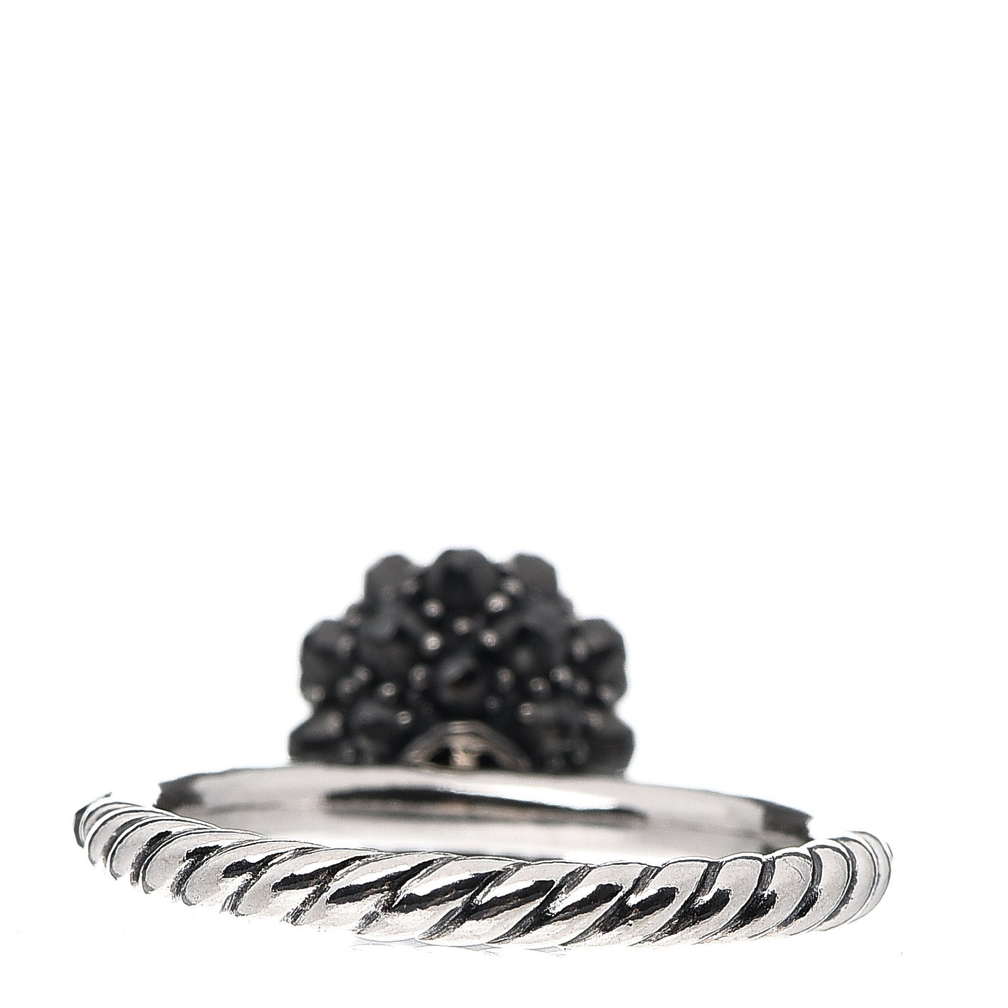 Sterling Silver Hematine Cable Berries Ring 57 8