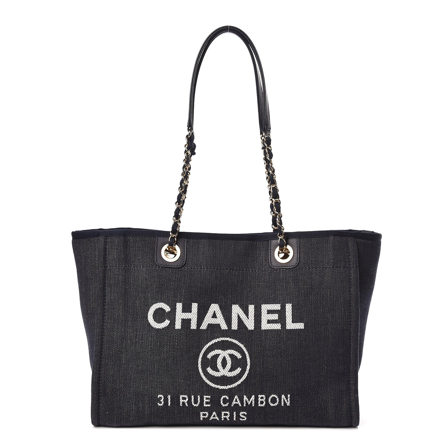Denim Small Deauville Tote Dark Blue