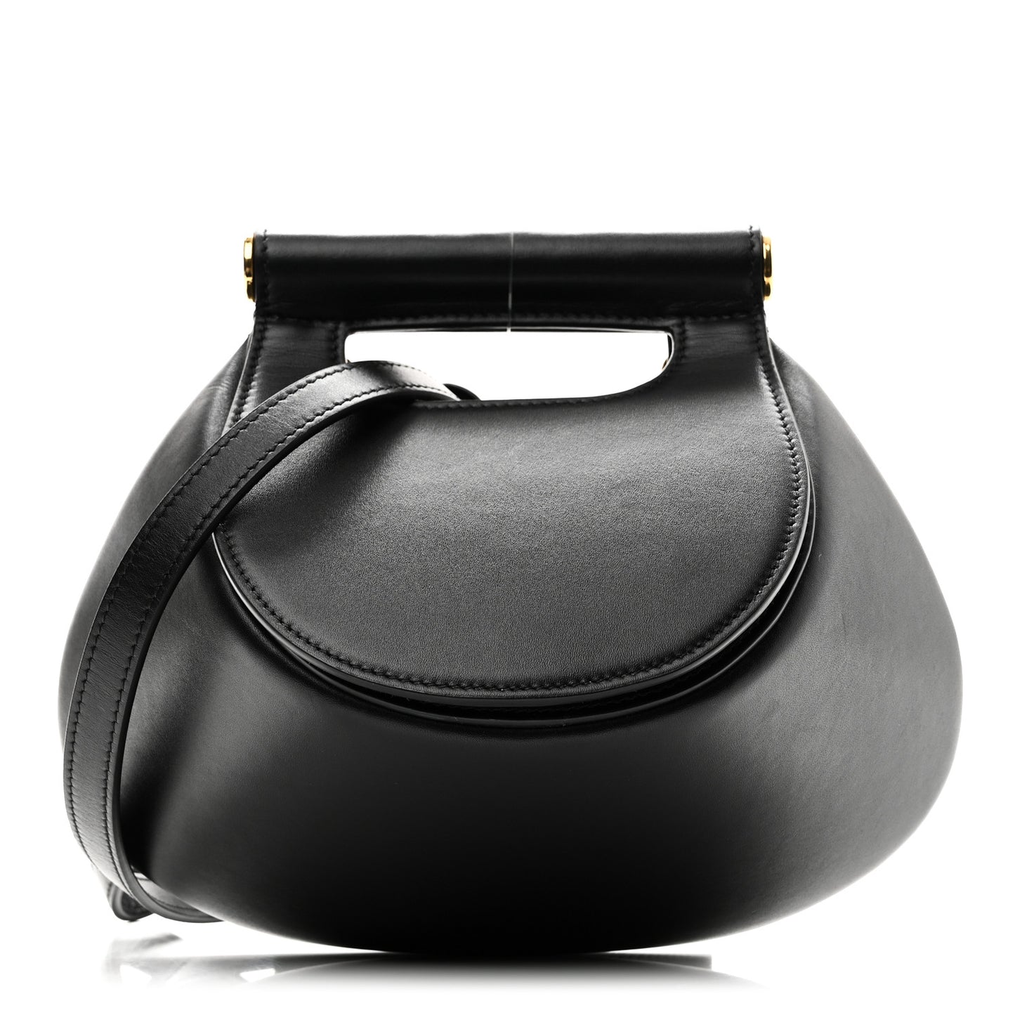 Calfskin Small Fisherman Bag Black