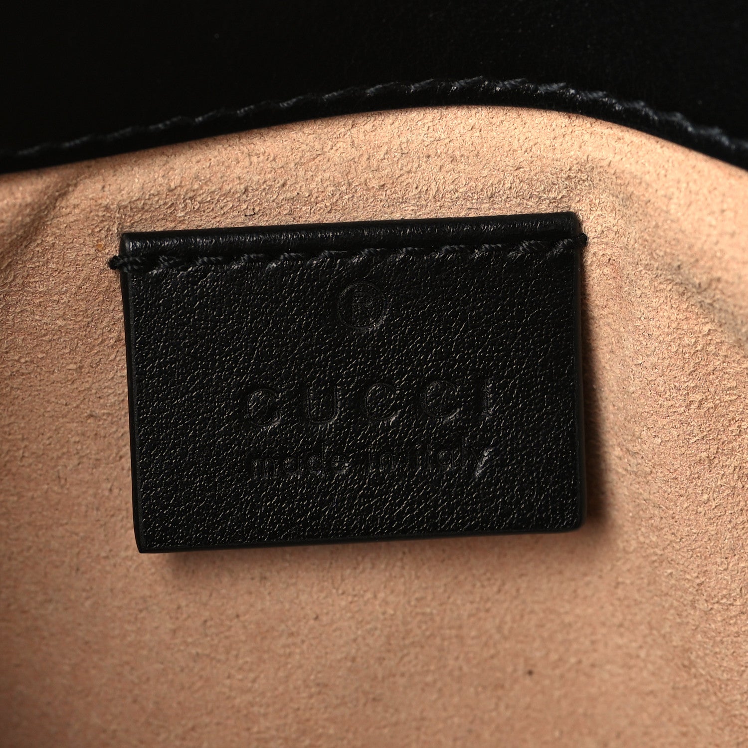 Gucci Calfskin Matelasse Super Mini GG Marmont Shoulder Bag Black 6 of 7