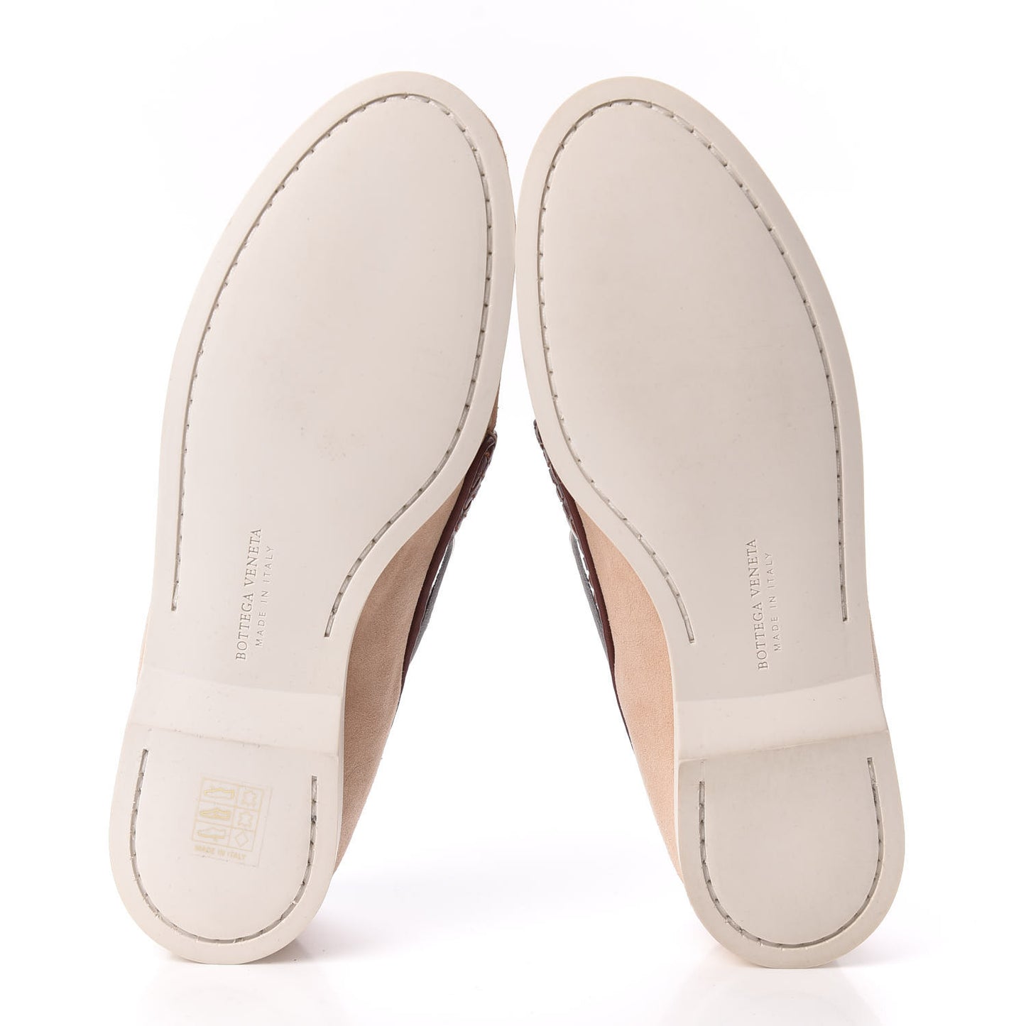 Suede Calfskin Micro Intrecciato Boat Flats 38.5