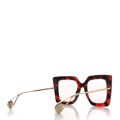 Gucci Acetate Oversize Square Frame GG0435S Sunglasses Red Havana 4 of 8