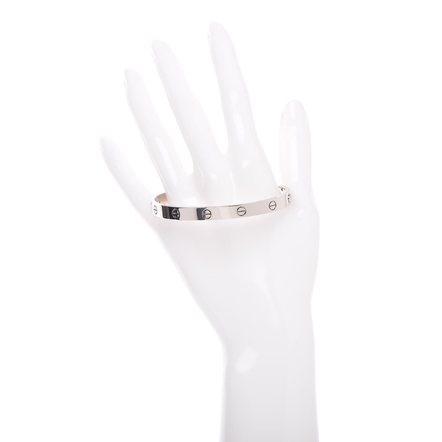 Cartier 18K White Gold LOVE Bracelet 19 2 of 6