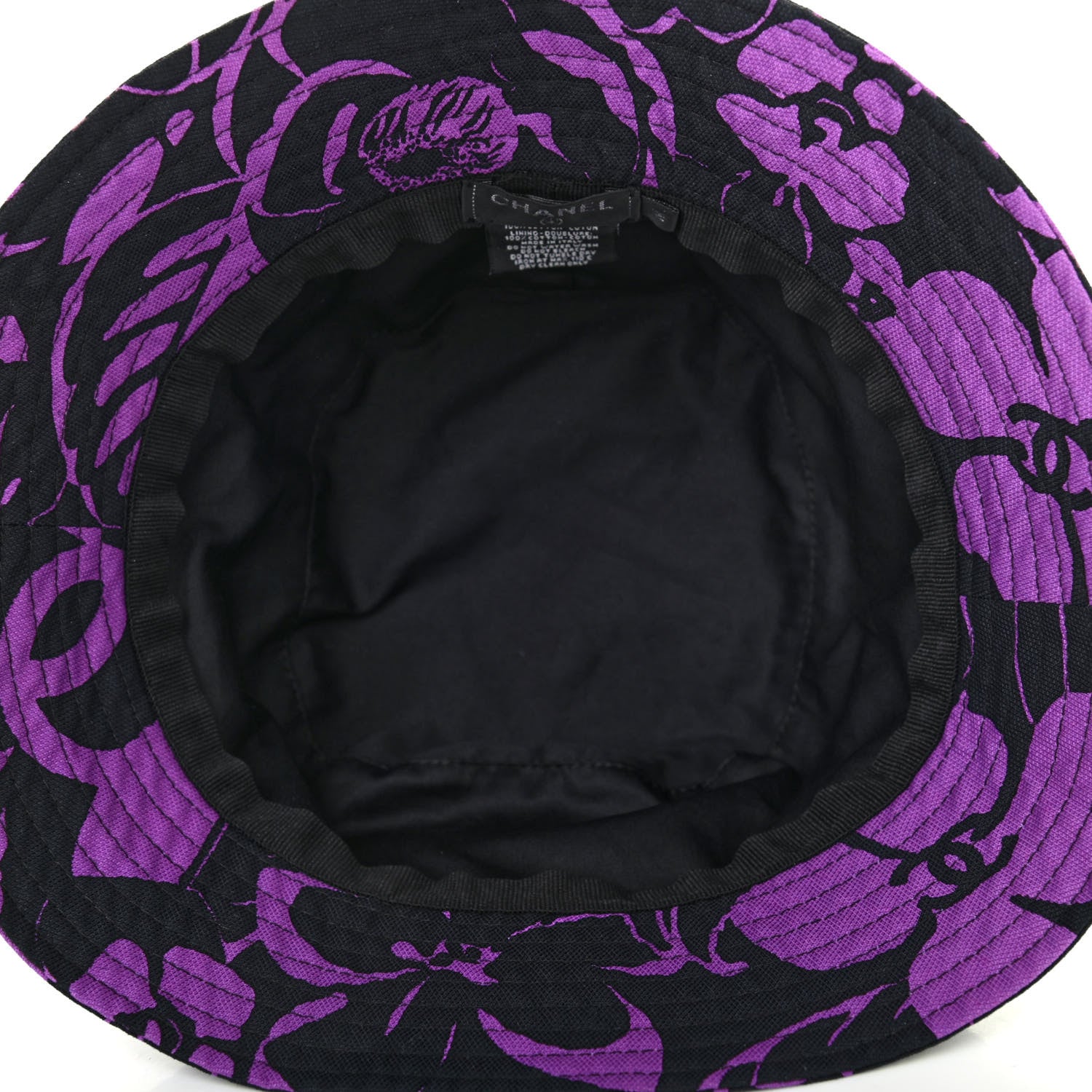 Chanel Canvas CC Cloche Hat M Purple Black 4 of 4