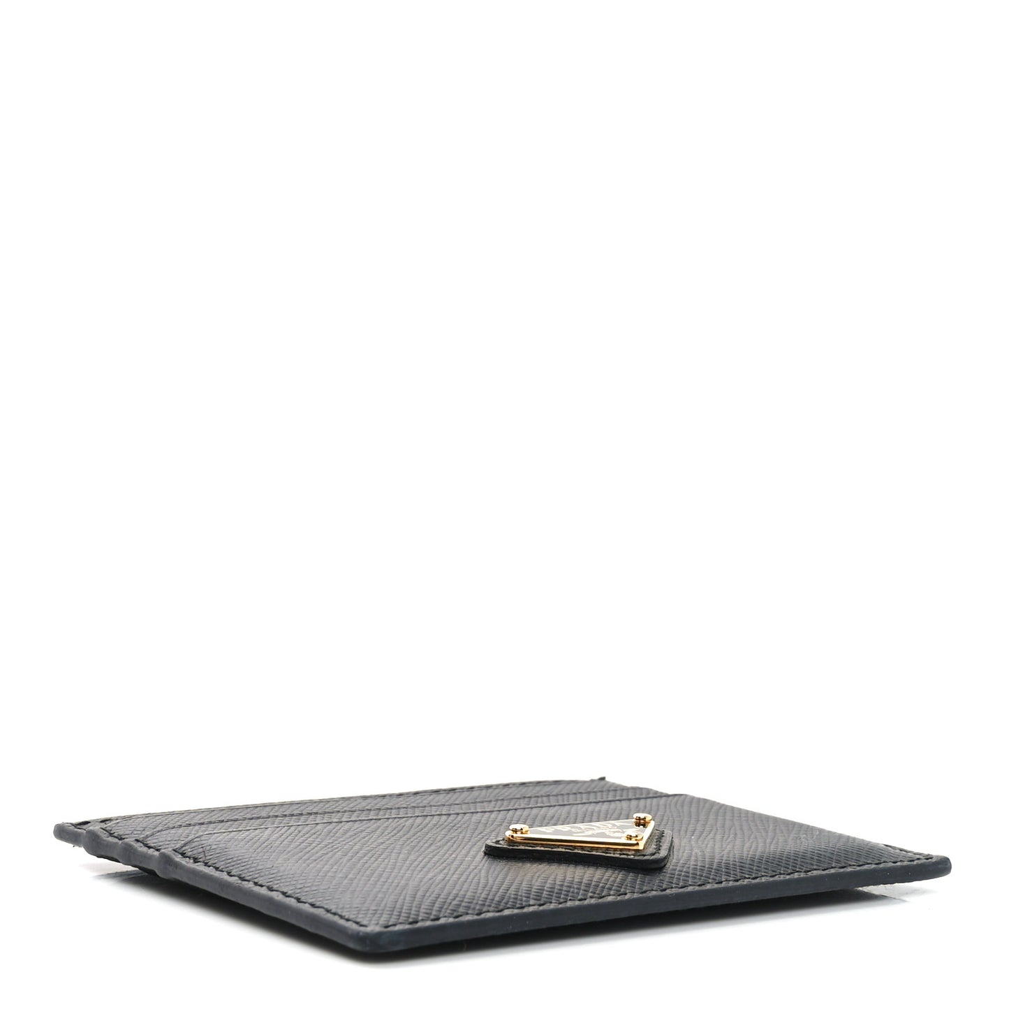 Saffiano Metal Card Holder Black