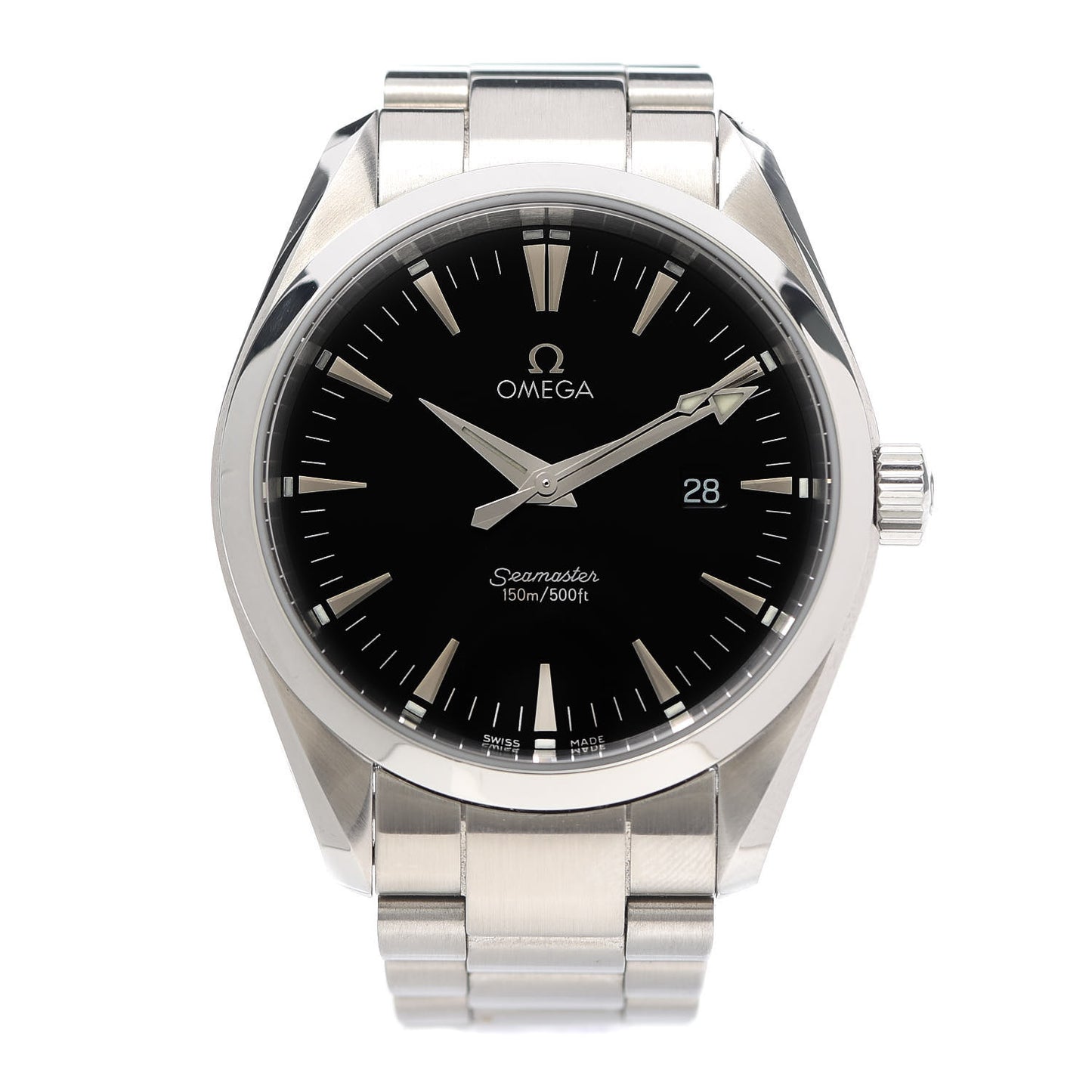 Stainless Steel 39mm Seamaster Aqua Terra Quartz Watch Black 2517.50