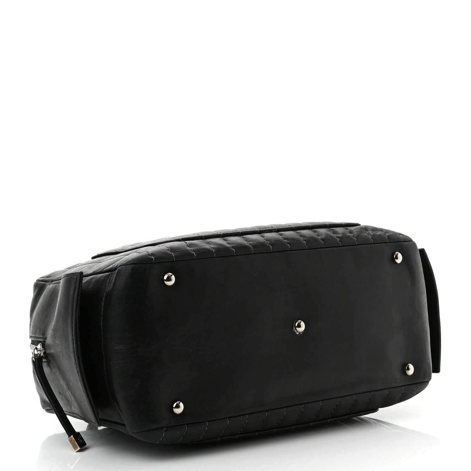 Chanel Lambskin Vertical Quilted Mademoiselle Satchel Black 6 of 10