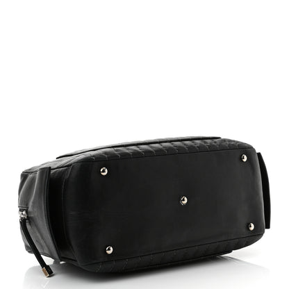 Chanel Lambskin Vertical Quilted Mademoiselle Satchel Black 6 of 10