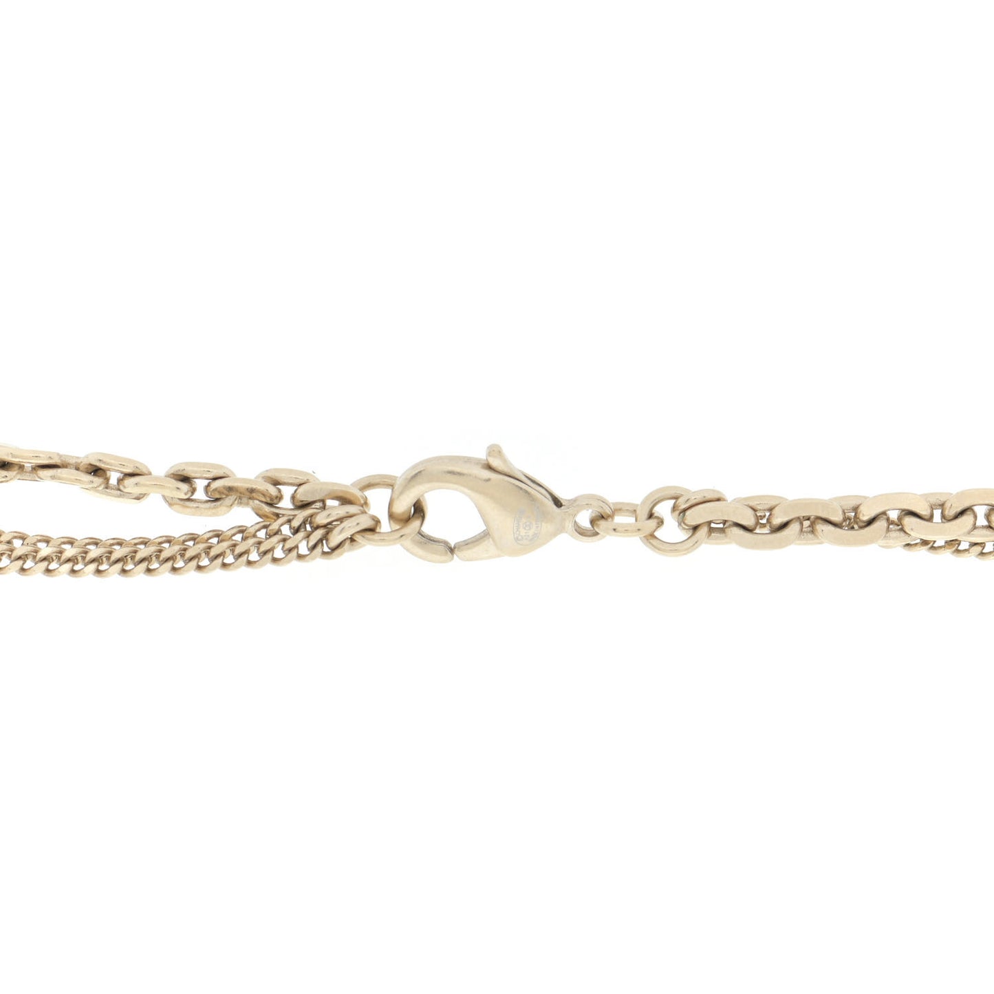 Crystal CC Multi Strand Chain Necklace Gold
