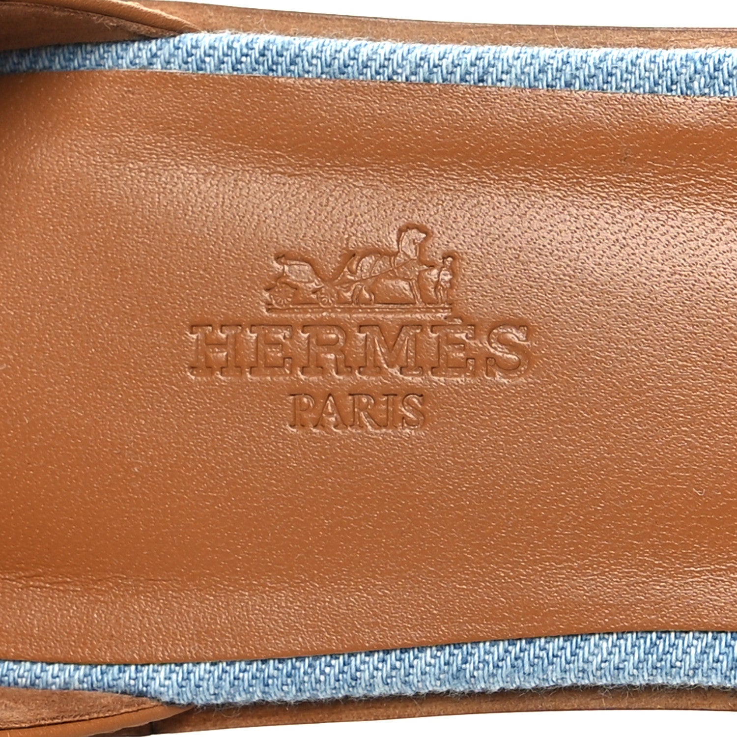Hermes Denim Santorini Sandals 40 Bleu Clair 8 of 9