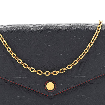 Louis Vuitton Empreinte Pochette Felicie Chain Wallet Marine Rouge 9 of 11