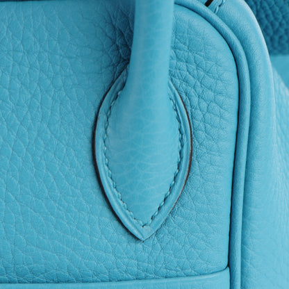 Hermes Taurillon Clemence Lindy 26 Bleu Saint Cyr 3 of 15
