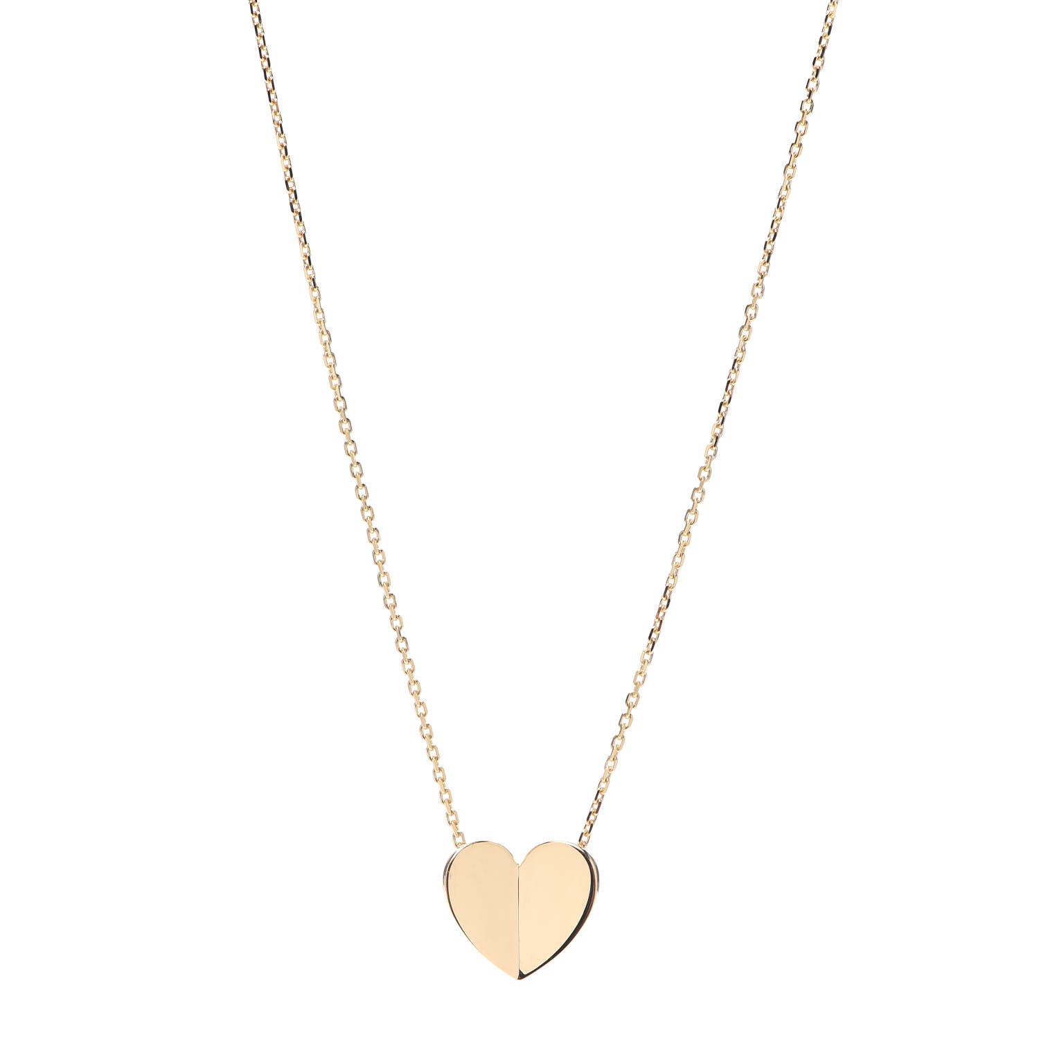 Van Cleef & Arpels 18K Yellow Gold Frivole Heart Pendant Necklace 1 of 6