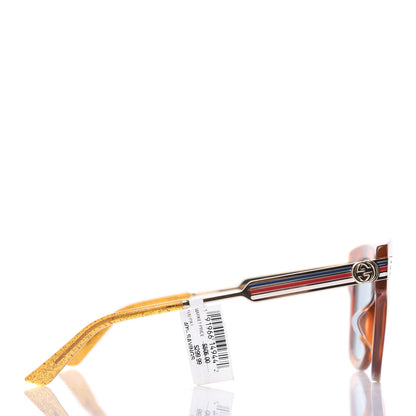 Gucci Acetate Square Frame Web GG0281/S Sunglasses Havana 3 of 7