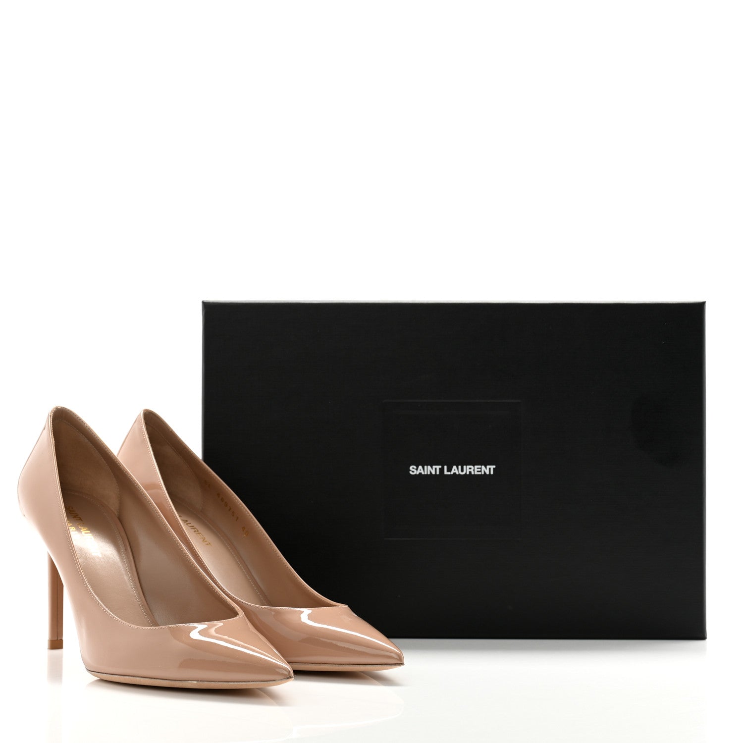 Saint Laurent Patent Anja 85 Pumps 39 Nude 10 of 10