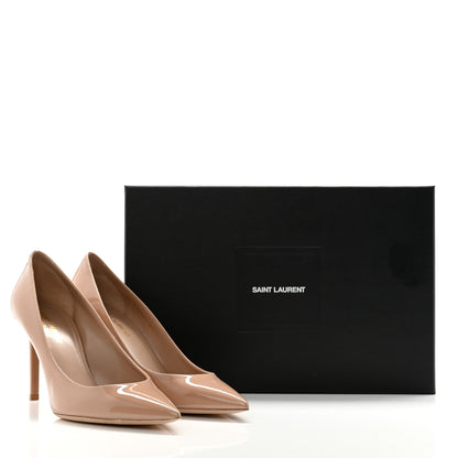 Saint Laurent Patent Anja 85 Pumps 39 Nude 10 of 10