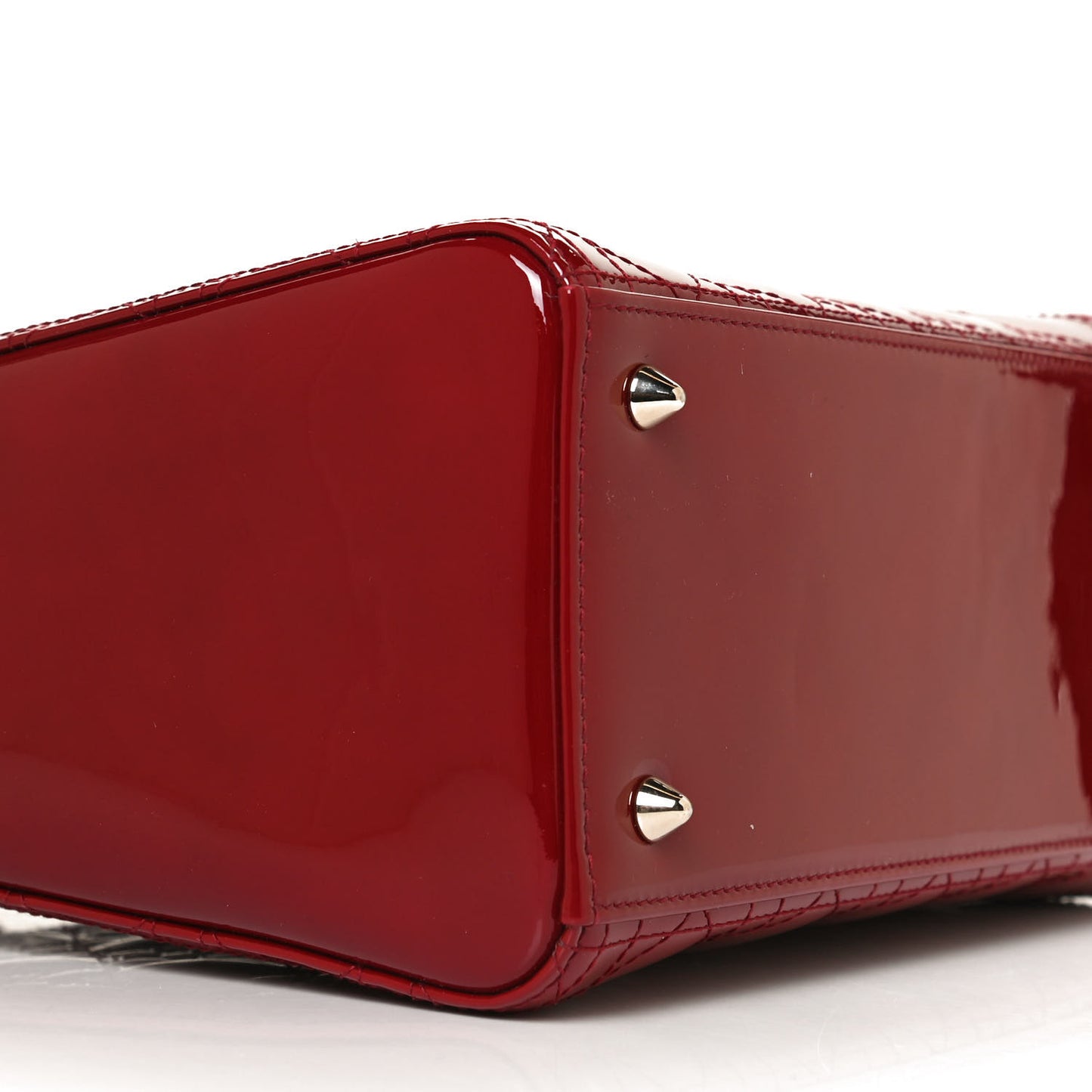 Patent Cannage Medium Lady Dior Red