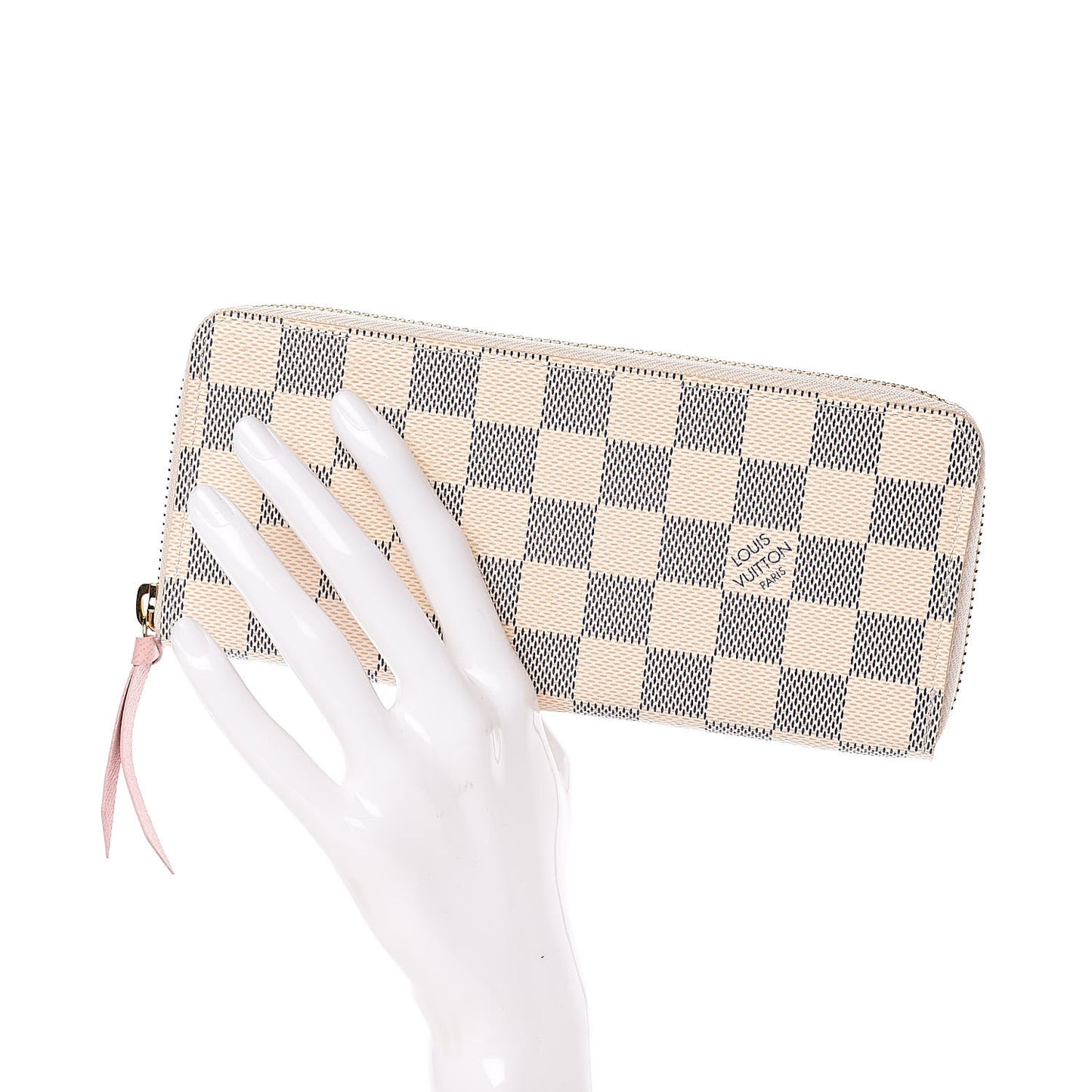 Damier Azur Clemence Wallet Rose Ballerine