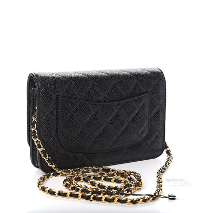 Chanel Caviar Quilted Wallet On Chain WOC Black 3 of 11