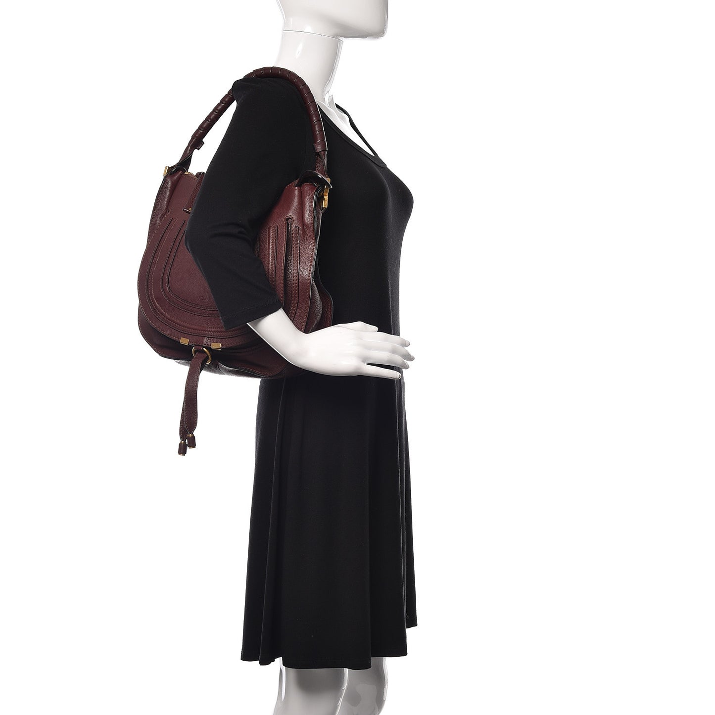 Calfskin Medium Marcie Hobo Dark Velvet