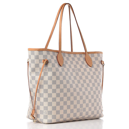 Louis Vuitton Damier Azur Neo Neverfull MM Rose Ballerine 3 of 9