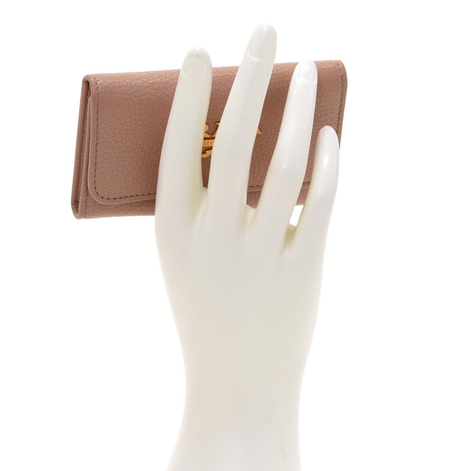 Prada Vitello Grain 6 Key Holder Cipria 2 of 7