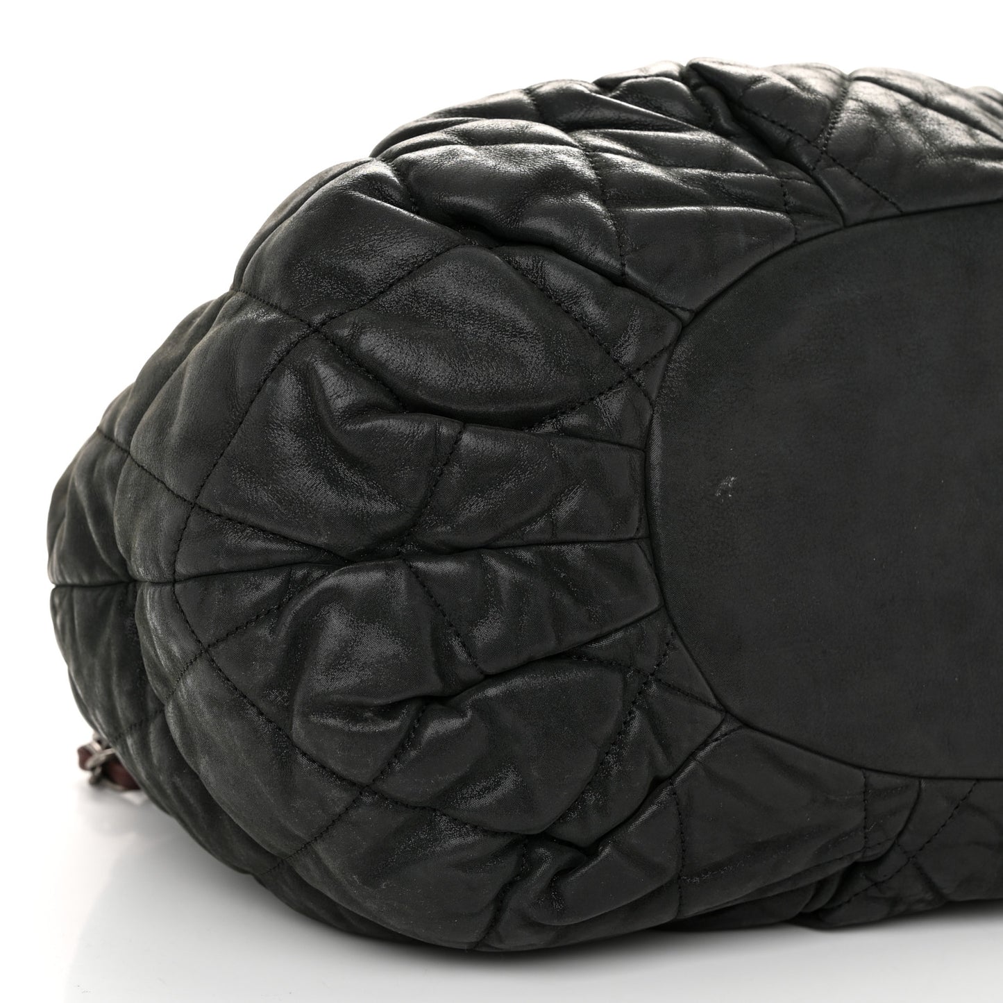 Iridescent Calfskin Quilted Large In The Mix Tote Black