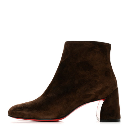 Christian Louboutin Veau Velours Turela 55 Ankle Boots 37 Arabica 1 of 8