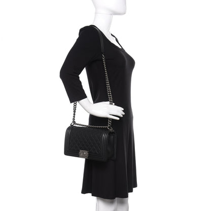 Chanel Caviar Quilted Medium Boy Flap Black 2 of 11