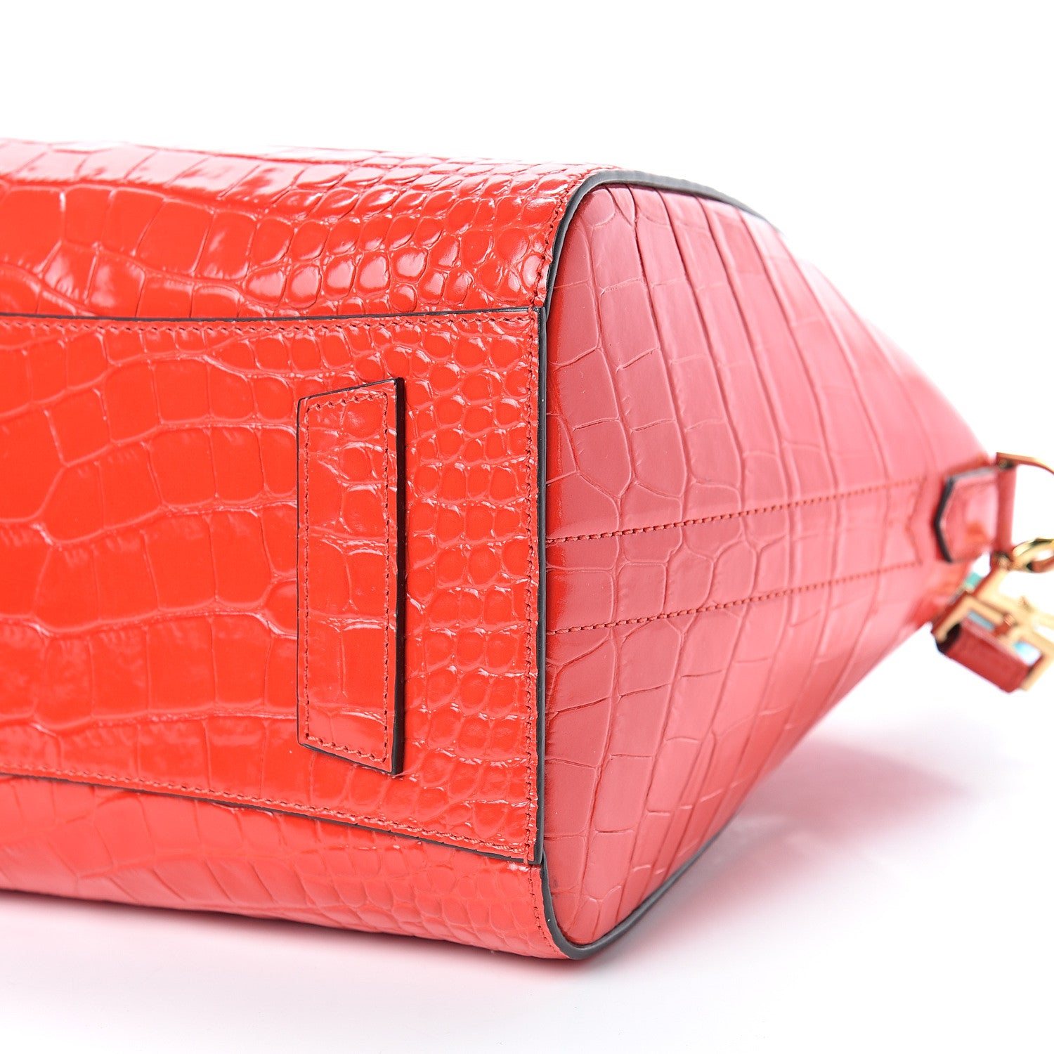 Givenchy Calfskin Crocodile Embossed Small Antigona Red 10 of 10