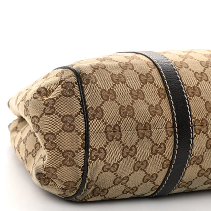 Gucci Monogram New Ladies Web Tote Dark Brown 8 of 9
