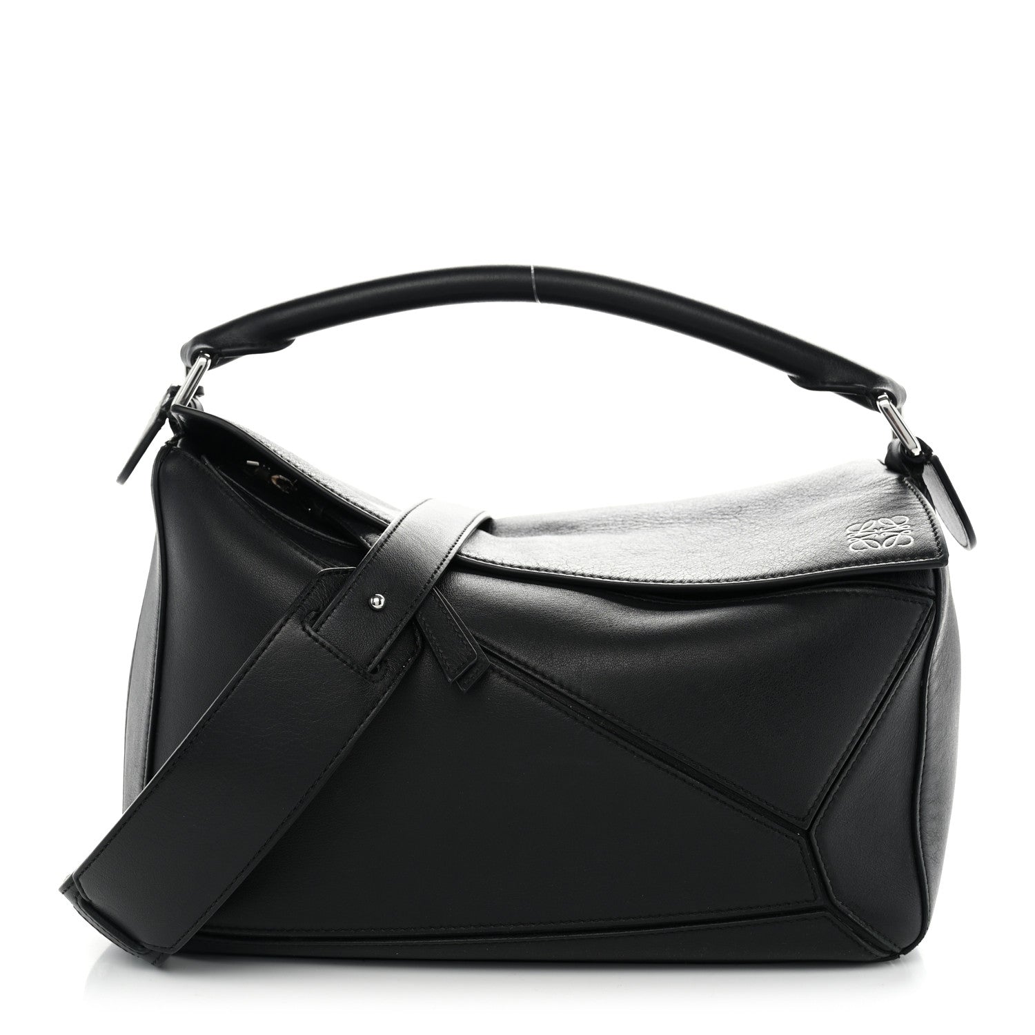 Loewe Calfskin Medium Puzzle Bag Black 1 of 11