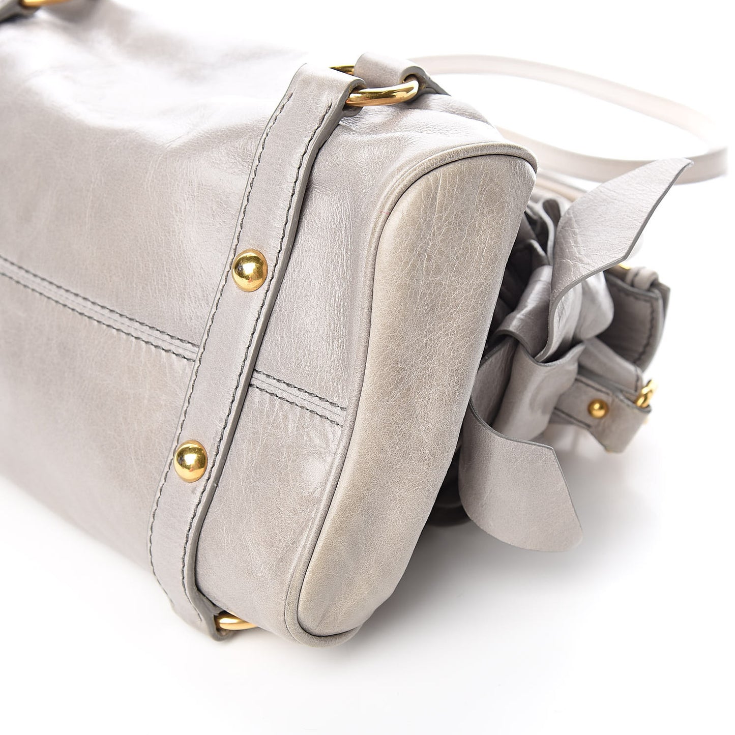 Vitello Lux Bow Bag Grey