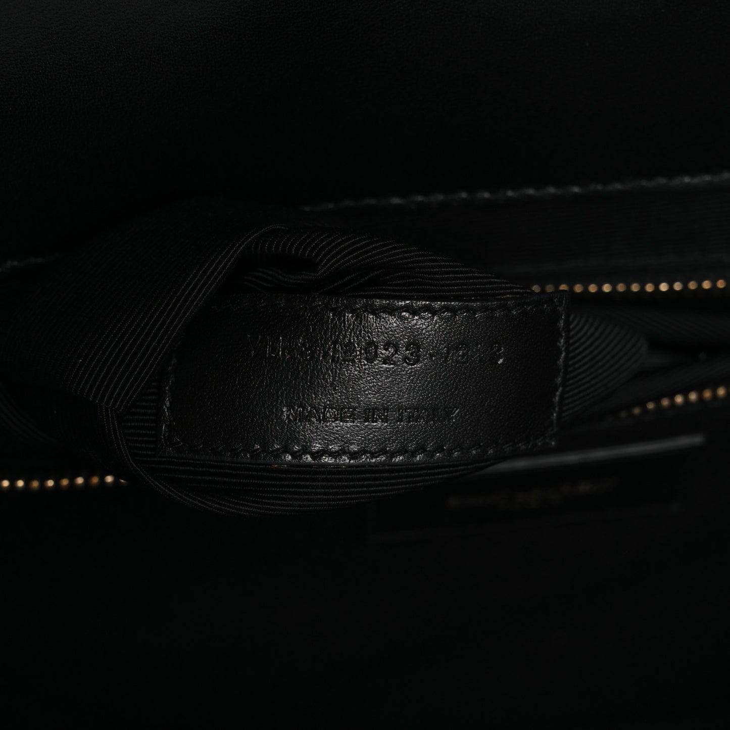 Smooth Calfskin Matelasse Chevron Large Monogram Satchel Black
