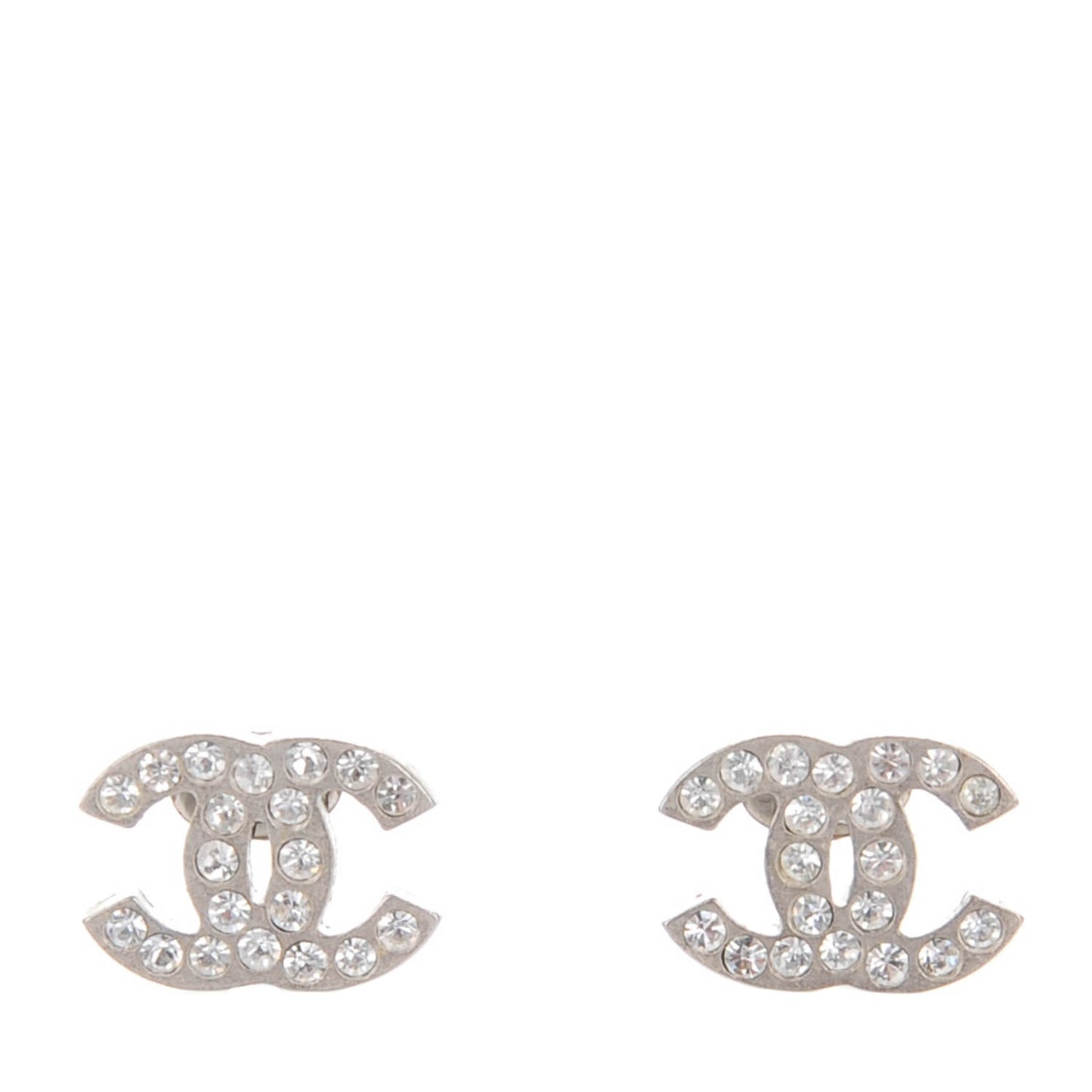 Crystal Timeless CC Earrings Silver